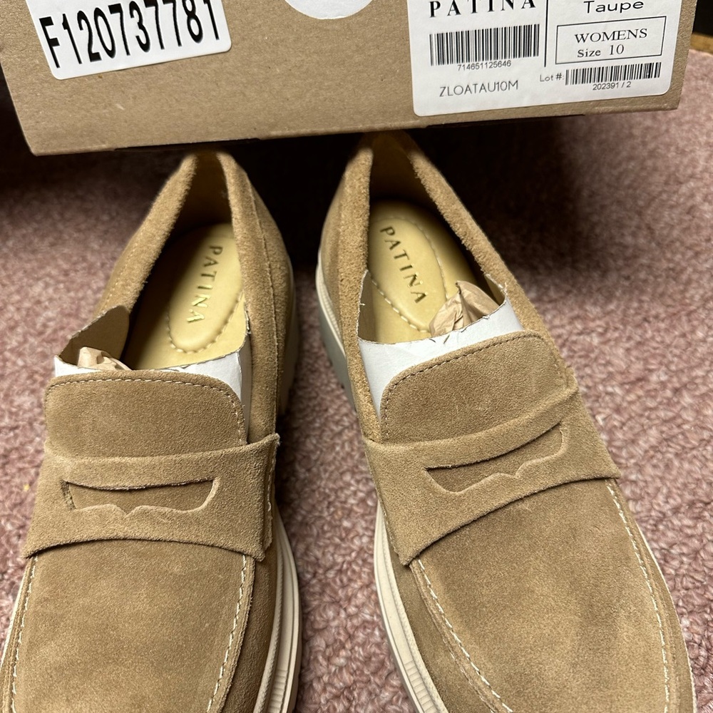 Patina leather loafers size 10